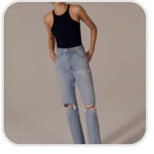 Favorite Daughter Otto High Rise Crop Boyfriend Jeans - light wash - size 27